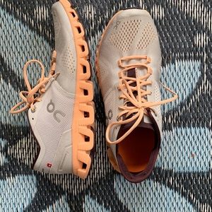 ON Women's Cloud X 2 Road Running Shoes-Silver/Almond womans 8.5